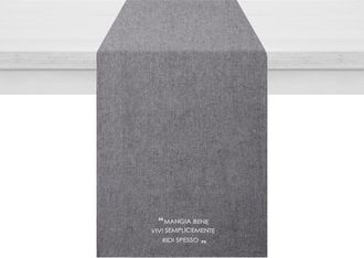 KASANOVA Runner 45x140 cm scritta Quotes antracite