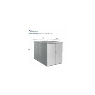 BIOHORT Minigaraje Metalico Biohort Color Plata Metalizada