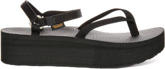 Teva Wedges, female, Black, 7 UK, Slim Black Flatform Sandals Women