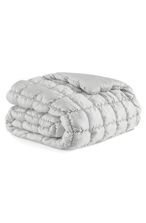 Sunday Citizen Silky Puff Squares Comforter in Pearl Gray at Nordstrom, Size King
