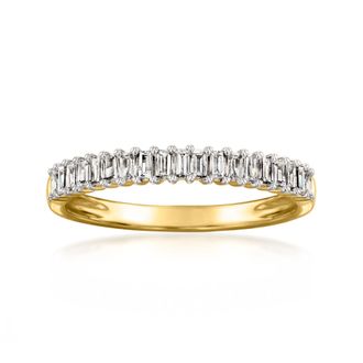 Ross-Simons Baguette Diamond Ring in 14kt Yellow Gold
