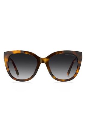 Marc Jacobs 54mm Cateye Sunglasses in Havana/Dark Grey Sf at Nordstrom