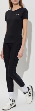 Emporio Armani T-shirt With Printed Logo, Womens, Black