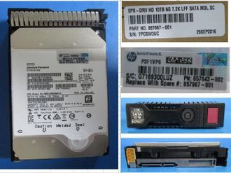 hpe clothing Disco Duro Hp Enterprise Hd De 10 Tb, 6 Gb, 7200 Rpm, Lff, Sata, Mdl, 857967-001