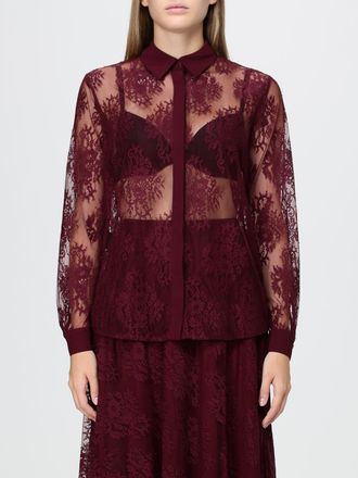 Hanita Camicia elegante in pizzo con collo francese e abbottonatura nascosta
