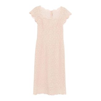 Ermanno Scervino Midi Dresses, female, Pink, Size: S Cotton Polyester Viscose Dress
