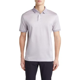 Emporio Armani Micro Pattern Polo in Lilac at Nordstrom, Size Xxx-Large