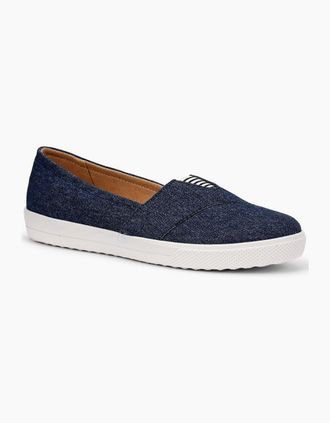 Hotter Womens Laurel Womens Wide Fit Slip On Shoes - Navy - Size: 5.5
