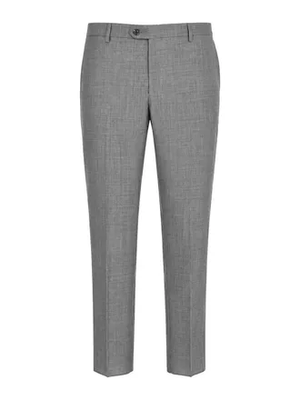 Paolo Tonali Gray 130S Virgin Wool Trousers