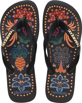 Havaianas Farm Rio Flip-Flop Womens Sandals Black : EU 36 (US Womens 6) M, Rubber