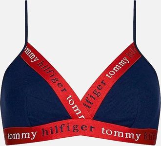 Tommy Hilfiger Womens Organic Cotton Triangle Bra, Navy - Size: 14