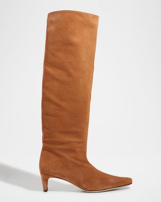 Staud Wally Suede Knee-High Boots