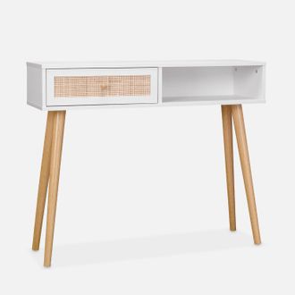 Sweeek Consola Estilo Escandinavo De Ca&ntilde;a, 100cm