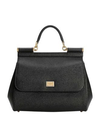 Dolce & Gabbana Black Sicily Large Satchel