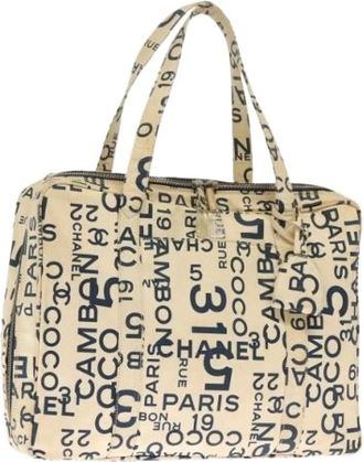 Chanel Pre-owned Canvas Weekendtas - Dames - Vintage Weekendtas - Beige - ONE Size - Vintage