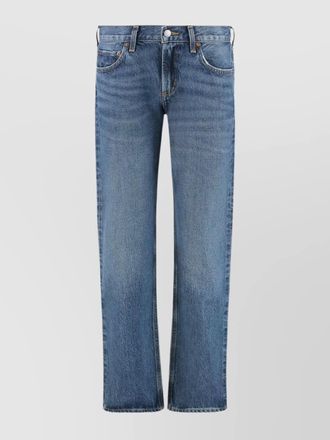 A Gold E high-rise straight cropped jeans