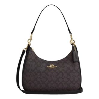 Coach (WMNS) COACH Signature Canvas Terry Hobo Bag Imitation Gold Walnut CV940-IMXAQ