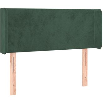 vidaXL Cabecero Con Led De Terciopelo Verde Oscuro 83x16x78/88 Cm Vidaxl