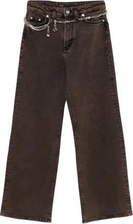 Maje chain-belt jeans - Brown