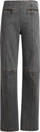 Etro Grijze Jeans met Zijritssluiting - Dames - Regular Fit Jeans - Grijs - W29 - Katoen - Jeans