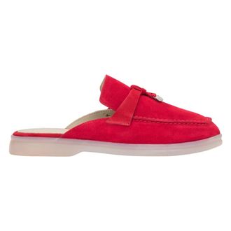 Estro & Luminara Mules, female, Red, Size: 10 US Velour Mules