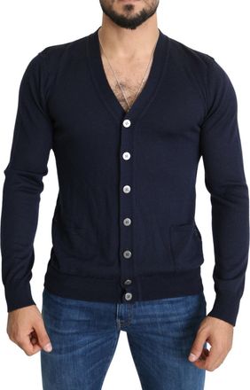 Karl Lagerfeld Wool Full Button Cardigan Mens Top Mens Sweater