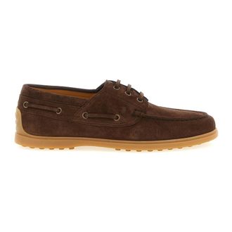 Tod's Tods, Sailor Shoes, male, Brown, Size: 8 1/2 US Gommino Suede Boat Shoe
