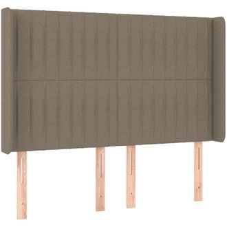 vidaXL Cabecero Con Led De Tela Gris Taupe 147x16x118/128 Cm Vidaxl
