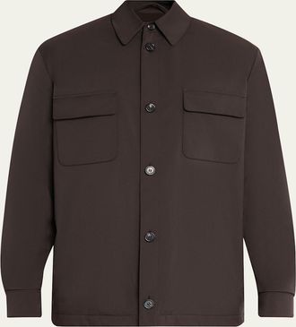Loro Piana Mens Microfiber Water-Repellent Overshirt