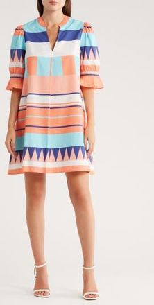 Area Stars Cotton Print Minidress in Orange Multi at Nordstrom Rack, Size X-Small