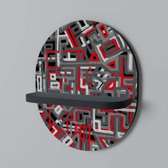 OEM L&iacute;neas Disparadas Estante Ovalado Negro