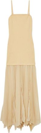 Reiss Milana Knit Woven Midi Dress