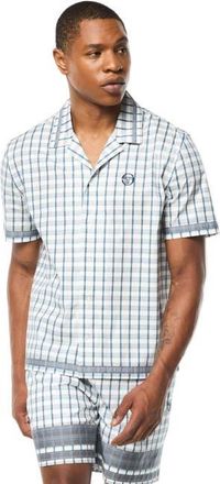 Sergio Tacchini Quadretto Cabana Shirt in Brilliant White at Nordstrom, Size Xxx-Large