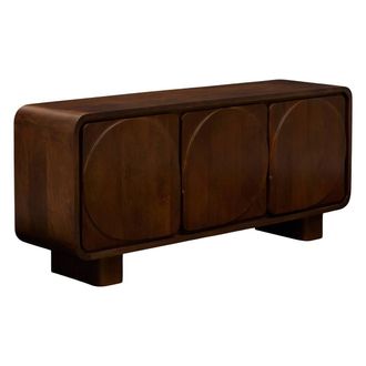 Atmosphera Aparador Shelty Rectangular De 70 X 160 Cm, Con 3 Puertas, Color Marr&oacute;n - Atmosphera Cr&eacute;ateur DInt&eacute;rieur