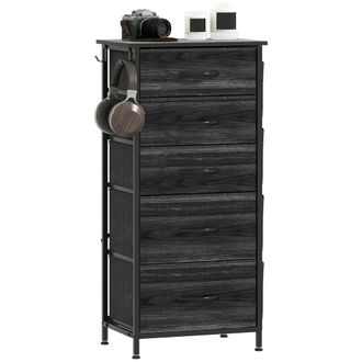 HOMCOM Fabric Chest of Drawers - 4 Drawer Dresser for Bedroom - Rustic Brown | TJ Hughes