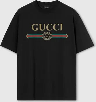 Gucci Silk Blend Jersey T-shirt With Print, Size XXXL, Black, Ready-to-wear