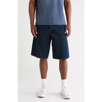 PacSun Kashton Extreme Baggy Denim Shorts in Dark Indigo at Nordstrom, Size 34