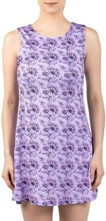 Tailorbyrd Floral Print Sleeveless Performance Dress in Lavender at Nordstrom Rack, Size X-Large