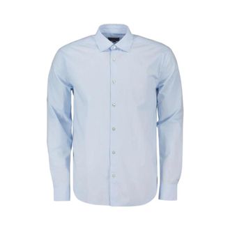 Peuterey Blauw Katoenen Overhemd Slim Fit - Heren - Casual Overhemden - Blauw - M - Katoen - Overhemden