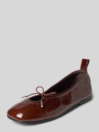 Alohas Ballerina mit Ziernaht Modell ROSALIND in Schoko, Gr&ouml;&szlig;e 36