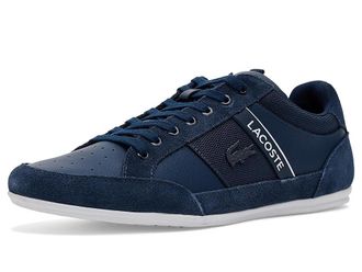 Lacoste Chaymon Suede Sneakers Mens Shoes Navy/White : 10.5 D - Medium, Leather/Suede