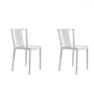 Resol Neutra Set 2 Silla Interior, Exterior Blanco