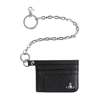 Vivienne Westwood Card Holder Flat Chain - female - Vivienne Westwood - Wallets & Cardholders - Black - ONE SIZE - Accessories