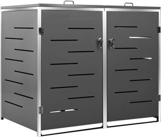 vidaXL Vidaxl - Cobertizo Para Dos Contenedores Basura Acero 138x77,5x112,5 Cm