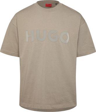 HUGO BOSS Hugo Dinkee T-shirt voor heren met oversized pasvorm in bruin