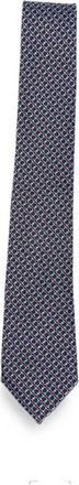 Ferragamo Silk Tie - male - Ferragamo - Ties - Blue - ONE SIZE - Accessories