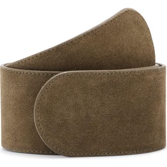 Mango Suede Belt in Khaki at Nordstrom, Size Medium