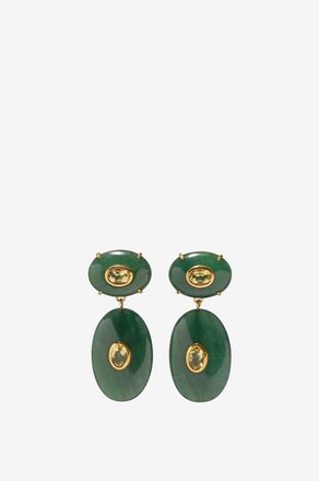 Lizzie Fortunato Ohrh&auml;nger aus Jade Dorothy