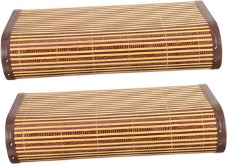 OEM 2 Almohadas Huecas De Bamb&uacute;, Accesorios Para Sauna, Almohadas Refrescantes, Almohadas Cil&iacute;ndricas Para Dormir, Pl&aacute;stico Color Caqui
