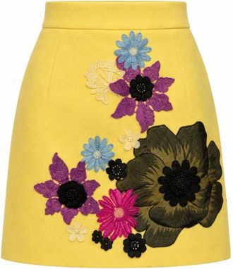 Dolce & Gabbana Korte Rok - Dames - Korte rokken - Geel - XS - Rokken